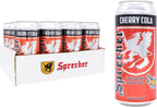 Sprecher Cherry Cola in 16 fl oz Cans (12 Pack), Fire-Brewed Craft Soda with Real Honey & Door County Cherry Juice, Handcrafted Premium Cherry Soda, Caffeine-Free, Gourmet Beverage