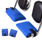 Non-Slip Pedal Protection Pad, Perfect Foot and Leg Rest, Wheelchair Accessory for Foot Rest Replacement. Wheelchair Mat Cover (1 Pair)(Blue)