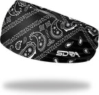 Suddora Paisley Print Bandana Headband, Multi-sport Boho Style Bandana, Non-slip Fabric, Unisex Head Accessory for Bikers