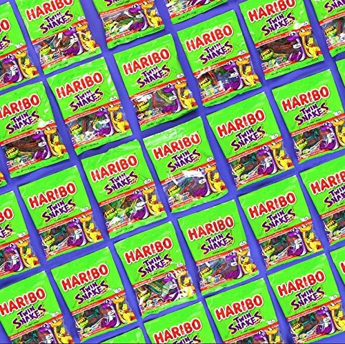 Haribo of America Twin Snakes Gummi Candy, Assorted Sweet and Sour Flavors, 5 Ounce
