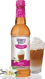 Jordan's Skinny Mixes Sugar Free Coffee Syrup, Vanilla Coffee Flavoring Syrup, Zero Calorie Drink Mix, Lattes, Baking, Protein Shake or Cocktail, Dairy & Gluten Free, Kosher, 25.4 Fl Oz