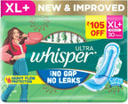 Whisper Ultra Clean Sanitary Pads - 30 Pieces (XL Plus)