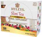 HYLEYS Slim Tea 9 Flavor Assortment 100 Ct - Weight Loss Herbal Supplement Cleanse and Detox - 100 Tea Bags (1 Pack) - Herbal Tea Variety Pack