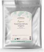 Starwest Botanicals Rosehips Whole Organic - Dried Herb for Tea & Baking, Seedless, Cut & Sifted, Certified Kosher, Non-GMO - Bulk 1 lb Bag