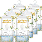 Ksend Moisture Absorbers 8 Packs - 9.8 oz Dehumidifier Bags, Portable Moisture Hanging Bags for Closet, Bathroom and Kitchen, Jasmine Osmanthus Scent, 11.8" x 6.3"
