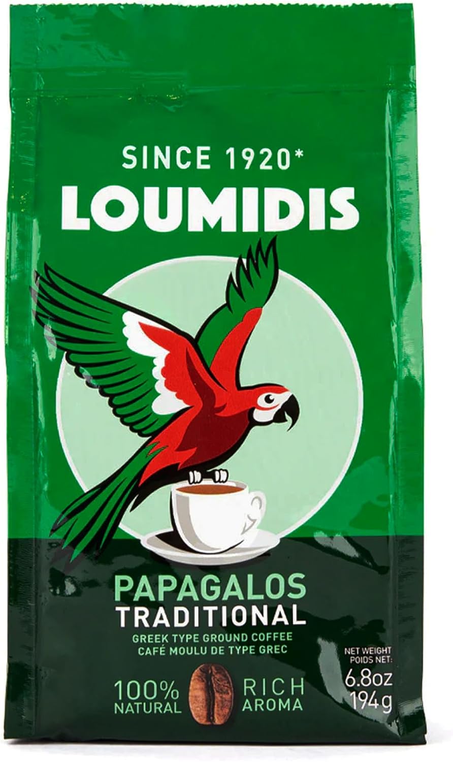 Loumidis, NEW Papagalos Traditional Superior Greek Coffee 6.8 Ounce