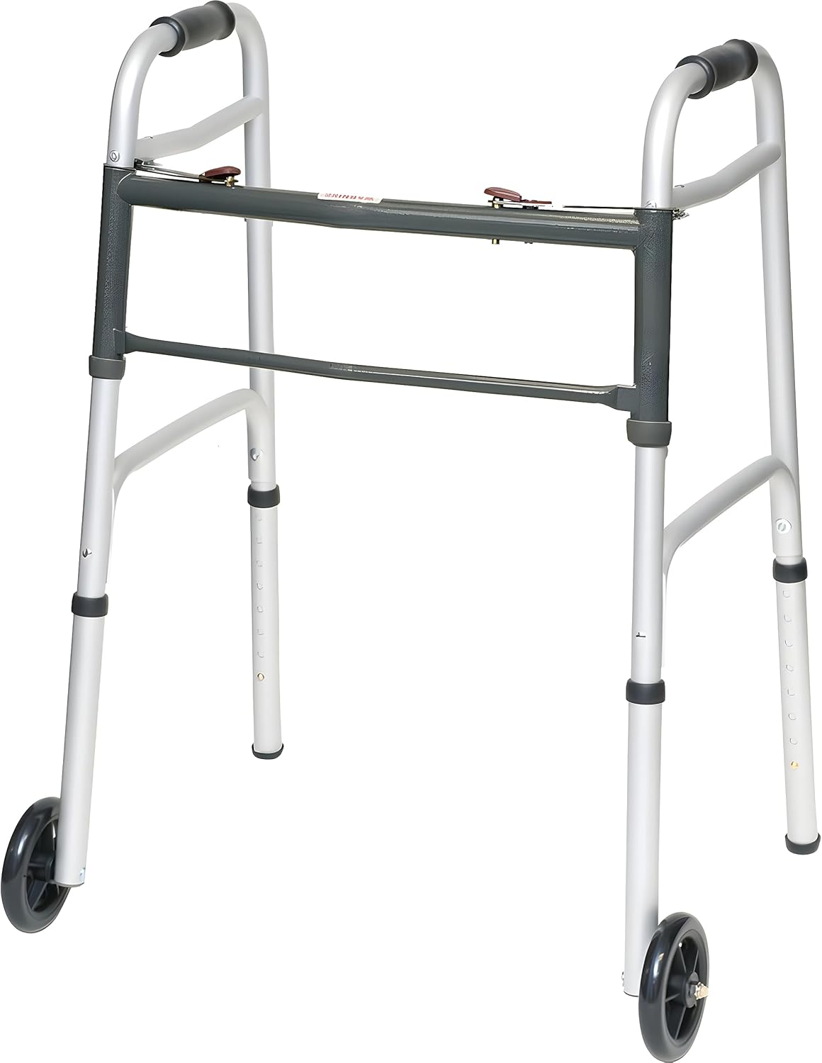 ProBasics Aluminum Lightweight Walker with Wheels, Walker for Seniors, Lightweight Adult Walker with 5" Wheels, Foldable Two-Button Release Walker, 300lbs Weight Capacity