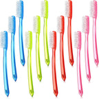 Zopeal 12 Pieces Extra Hard and Firm Toothbrush for Adults Bulk Large Long Head Bristle Full Head Manual Huge Toothbrush for Whitening Cleaning