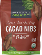 Viva Naturals Organic Cacao Nibs, Unsweetened, 2 LB (907 g), Keto Friendly, Vegan, Non-GMO, Gluten-Free Chocolate Chip Substitute