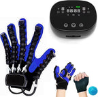 Self-Training Rehabilitation Robot Gloves, Finger Flexion Training Assistance, Suitable for Patients with Hand Dysfunction Due to Stroke, Hemiplegia(Size:L Code,Color:Left Hand)