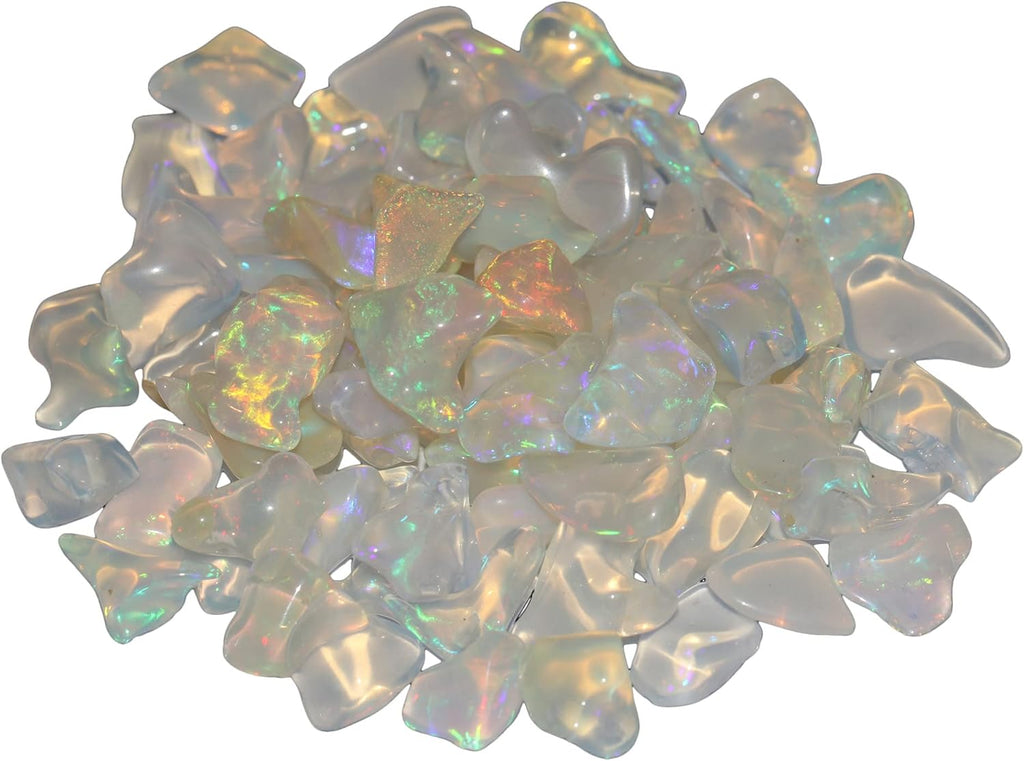 GEMHUB Feng Shui Crystal, Rough Crystal, Wholesale Lot, Raw Rough Gemstone, Jewelry Making Raw Gemstone and Crystals, Energy Stone, Wikka, Reiki, Yoga, Meditation, Diy Stone, White Fire Opal