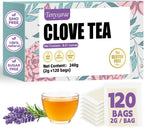 Clove Tea Bags–120 Teabags (2g/Bag), Made from 100% Natural Clove Flower Buds | Supports Digestion & Antioxidant Wellness | Caffeine-Free | Sugar-Free | Gluten-Free | Vegan | Eco-Friendly Tea Bags