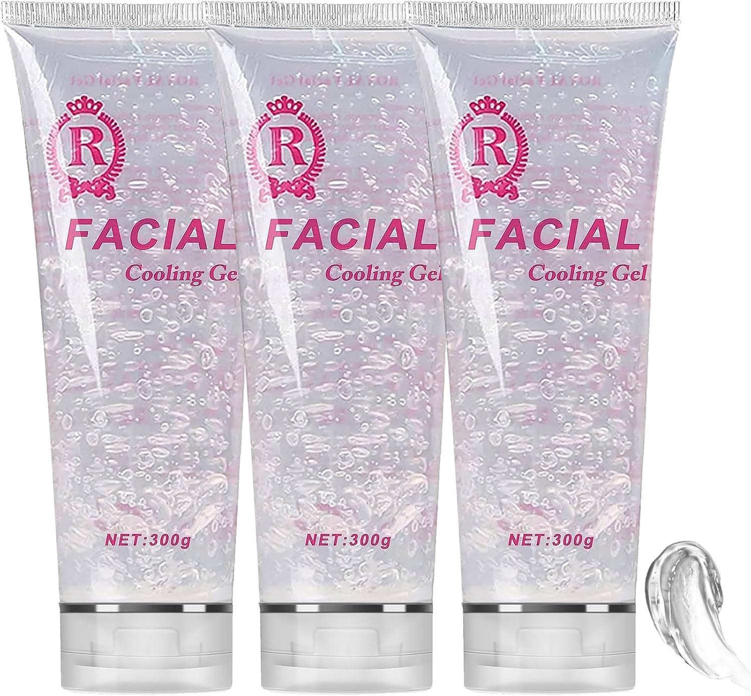 YMEYFAN 3PCS Conductive Gel, Cooling Gel for Salon Hair Removal Machine Skin Care, Moisturizing Hydrating Suitable for Facial Device for Women and Men in Body or Face Cools (900ML)