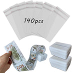142Pcs Money Box Kit for Cash Gift - Money Cake Pull out Kit Clear Money Bags Sleeves for Surprise Gift Box Bouquet for adult