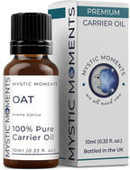 Mystic Moments | Oat Carrier Oil - 10ml - Pure & Natural Oil Perfect for Hair, Face, Nails, Aromatherapy, Massage and Oil Dilution Vegan GMO Free