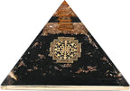 Amazing Gemstone Large Black Tourmaline Orgone Pyramid Crystal, Sri Yantra Orgonite Pyramid, Positive Energy Healing