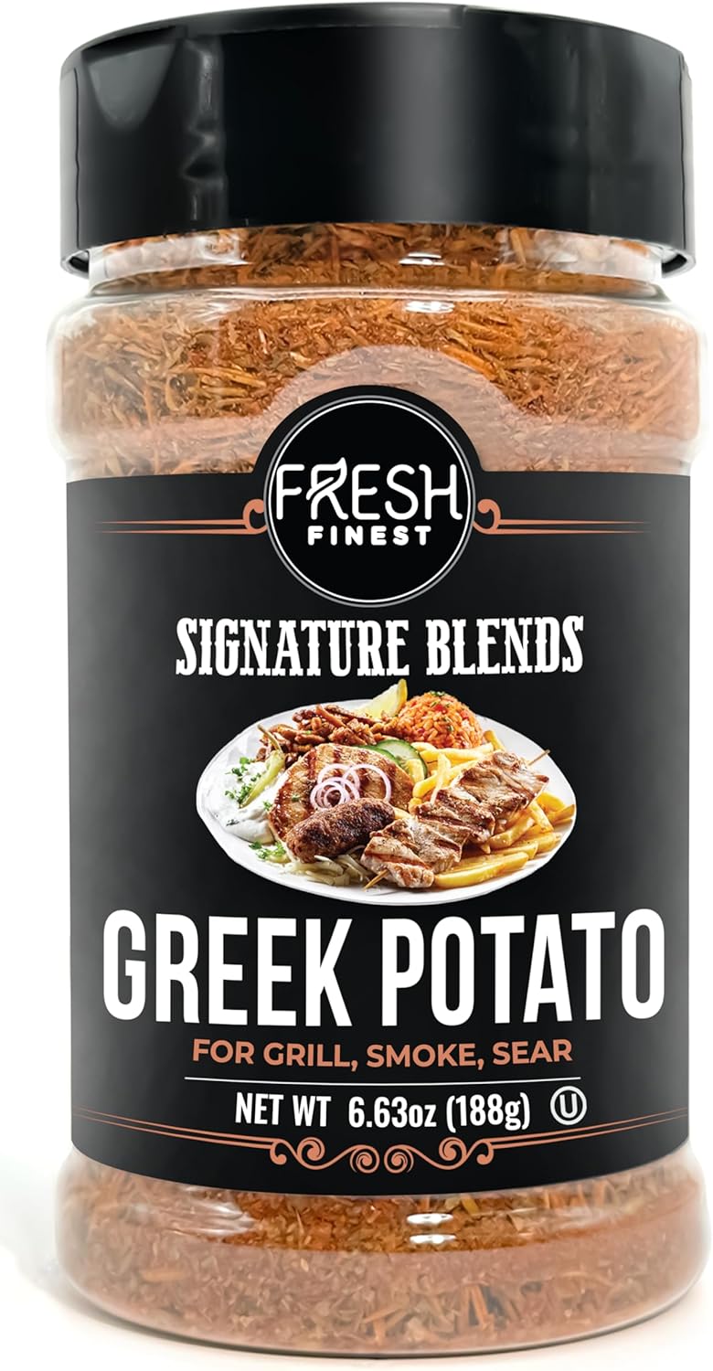 Fresh Finest Greek Potato Seasoning - 6.63oz (188g) - Mediterranean, Authentic, Kosher, All-Natural, Non-GMO