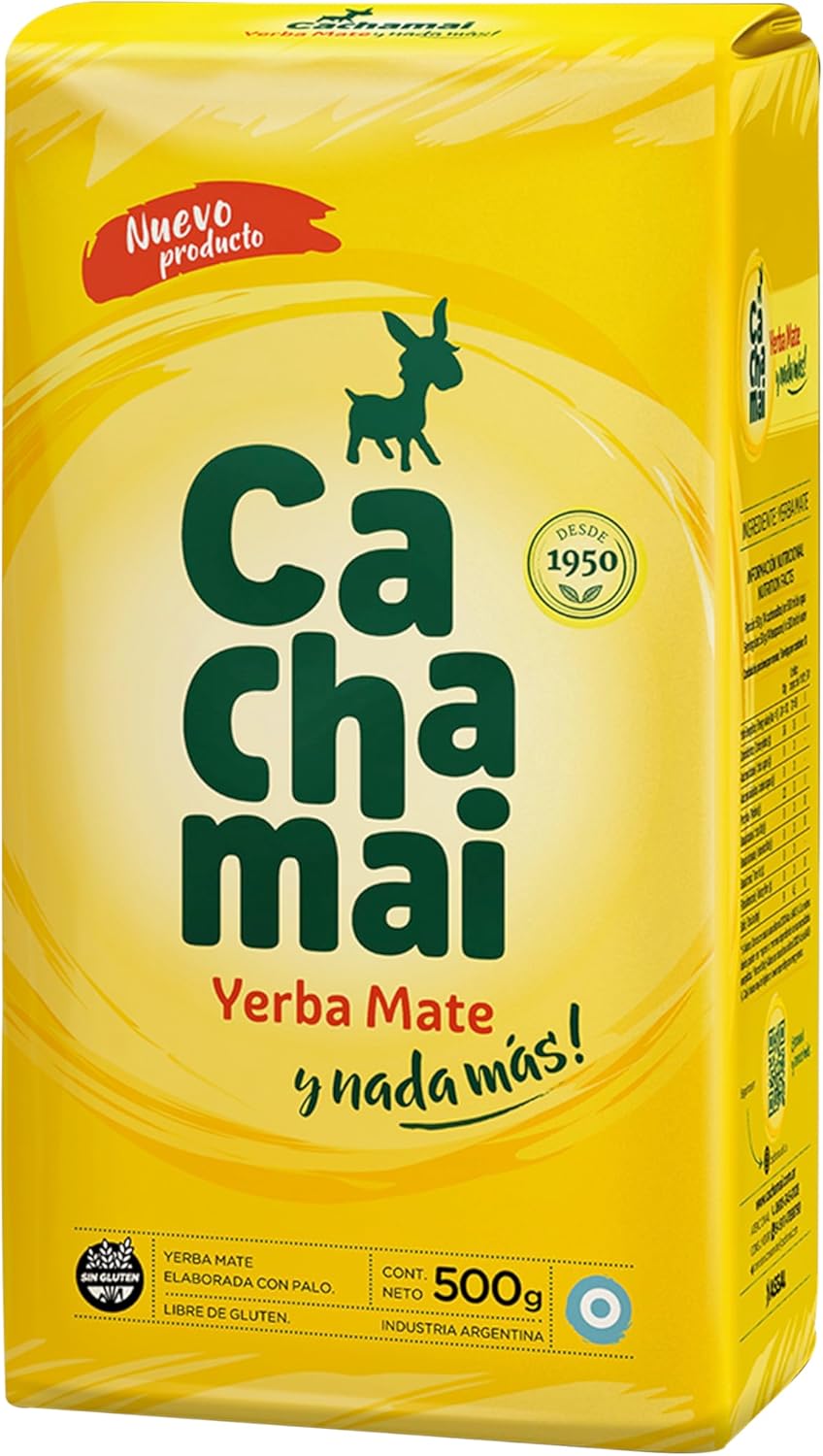 Cachamai Yerba Mate Y Nada Más – Pure Yerba Mate, No Added Herbs – 500g (17.6 oz) Loose Leaf