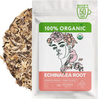 Organic Echinacea Root Tea (4oz.) – Echinacea Purpurea - Seasonal Wellness & Recovery Support - Naturally Caffeine Free – Great for Herbal Tea, Infusion, Tincture