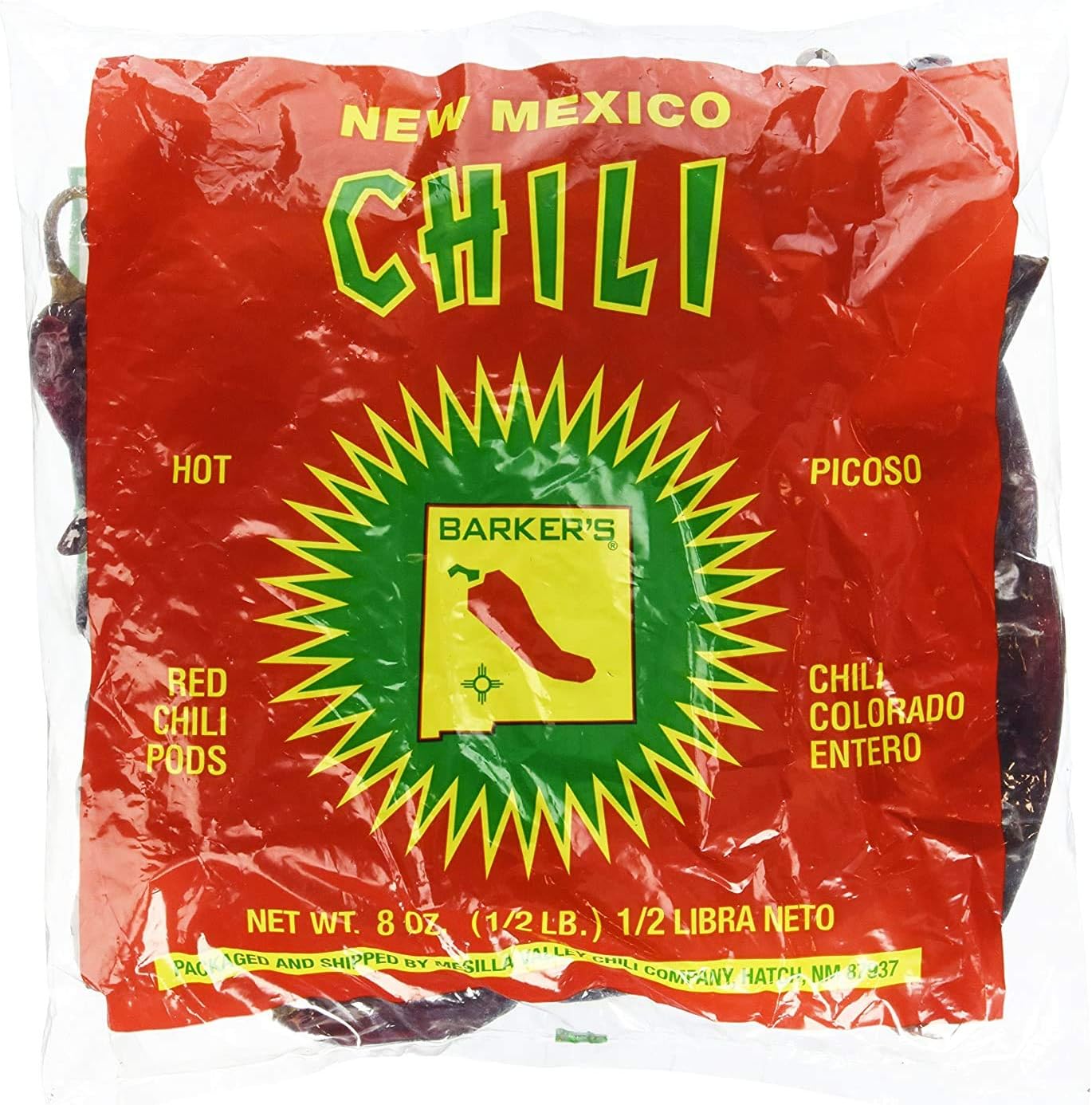 2 Set Hot Red Chili Pods from Hatch, NM - 8 oz