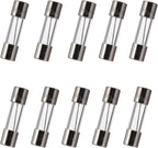 BOJACK 5x20 mm 10 A 10 amp 125 V 125 Volt 0.2x0.78 Inch F10AL125V Fast-Blow Glass Fuses (Pack of 10)