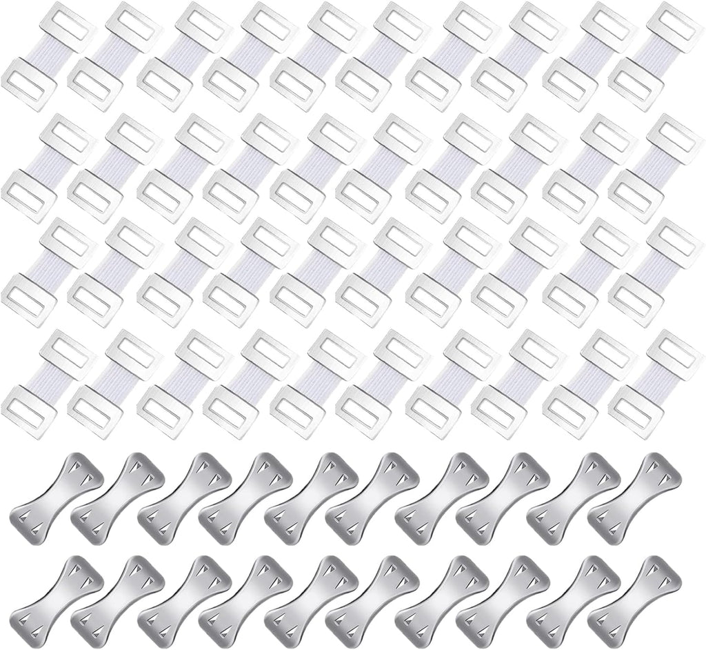 60 Pack Elastic Bandage Clips Aluminum Butterfly Bandage Clips Bandage Wrap Clip Fasteners for Self-Adhesive Bandage Wrap Compression Bandage Wraps Self-Adh Wrap Rolls 2 Types