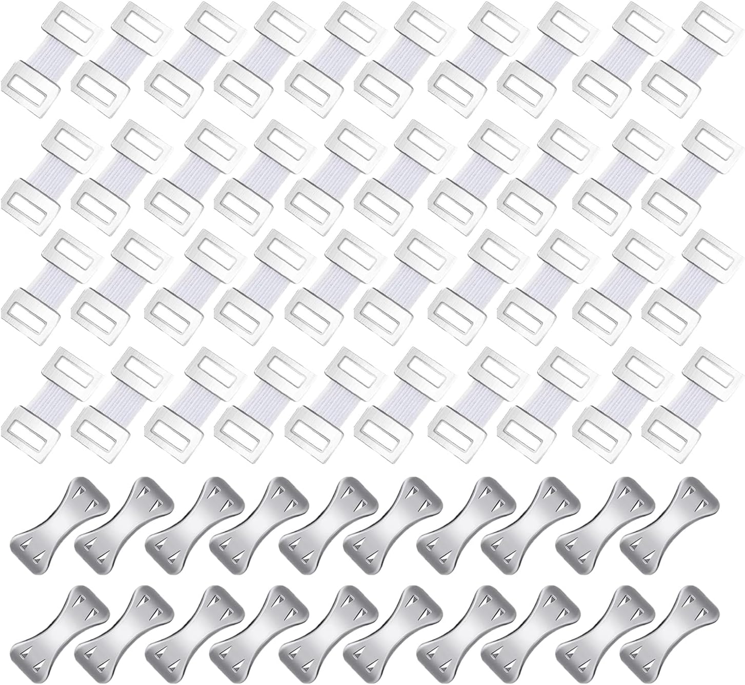 60 Pack Elastic Bandage Clips Aluminum Butterfly Bandage Clips Bandage Wrap Clip Fasteners for Self-Adhesive Bandage Wrap Compression Bandage Wraps Self-Adh Wrap Rolls 2 Types