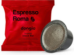 Dongiò Caffè Espresso Roma - 80 Capsules compatible with Lavazza Blue/Black systems, Med-Dark Roast Coffee (Intensity 7/10) - Roasted and Blended in Italy