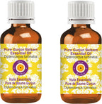 Deve Herbes Pure Gurjun Balsam Essential Oil (Dipterocarpus turbinatus) Steam Distilled (Pack of Two) 100ml X 2 (6.76 oz)