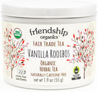 Friendship Organics Vanilla Rooibos Tea Bags, Organic and Fair Trade Herbal 22 Count