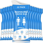 DIBBATU Disposable Urine Bag, 12/24 Pack Pee Bags for Travel for Women/Men, 800ML Emergency Portable Urinal Bag and Vomit Bags, Unisex Urinal Bag for Camping, Traffic Jams, Pregnant