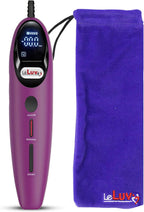 LeLuv Magna LCD Smart Handheld Electric Vacuum Pump Handle — USB-Rechargeable Precision Vacuum Controller with Manual & Smart Modes, Release Safety, Professional Vaccum Tool - Smooth Purple Silicone