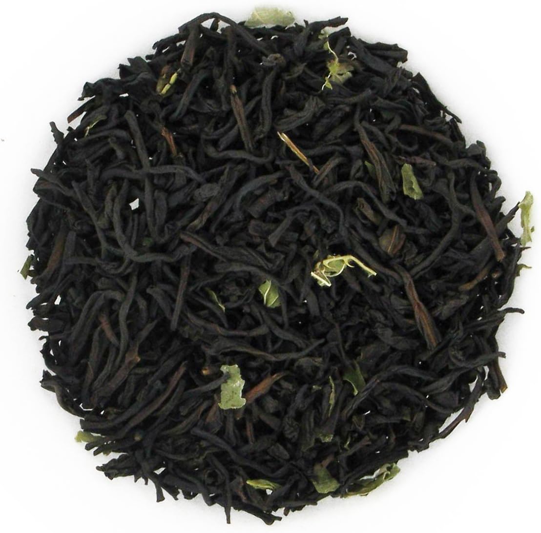English Tea Store Chocolate Mint Flavored Black Tea | Loose Leaf Tea - 16oz | Rich Chocolate and Refreshing Mint Blend | Premium Loose Leaf Black Tea | Perfect Hot or Iced Beverage