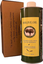 HOLIVE Olive Oil from Israel | Extra Virgin | First Cold Press & Early Harvest | Polyphenol Rich | Premium Low Acidity | Unprocessed EVOO from the Holy Land | Hand Harvest | Kosher 30.4 Fl Oz