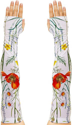 TUYUU Gardening Sleeves for Women, Cooling Arm Sleeves with Thumb Hole, Sun UV Protection, Thorn Proof Farm Protectors