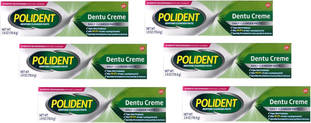 Polident Dentu-Creme, 3.9-Ounce (Pack of 6) by GlaxoSmithKline