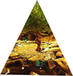 Peridot Tree of Life Orgonite Pyramid with Tiger Eye Stone Reiki Energy Generator Protection Crystal Healing Orgone Pyramids Collection
