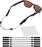 Adjustable Eyeglass Strap (Fish Style) - No Tail Sunglass Strap - Eyewear String Holder - With Bonus Glasses Cleaning Cloth