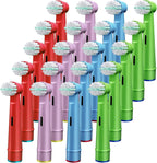 GENKENT 20 Pcs Kids Toothbrush Head Compatible with Braun Oral B Kids Electric Toothbrushes, Extra Soft Bristle for Sensitive