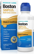 Boston SIMPLUS Multi-Action Solution, Cleans & Conditions Rigid Gas Permeable (RGP) Lens, Daily Protein Remover, 3.5 Fl Oz