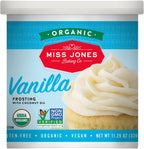 Miss Jones Baking Organic Buttercream Frosting, Perfect for Icing and Decorating, Vegan-Friendly: Vanilla (Pack of 1)