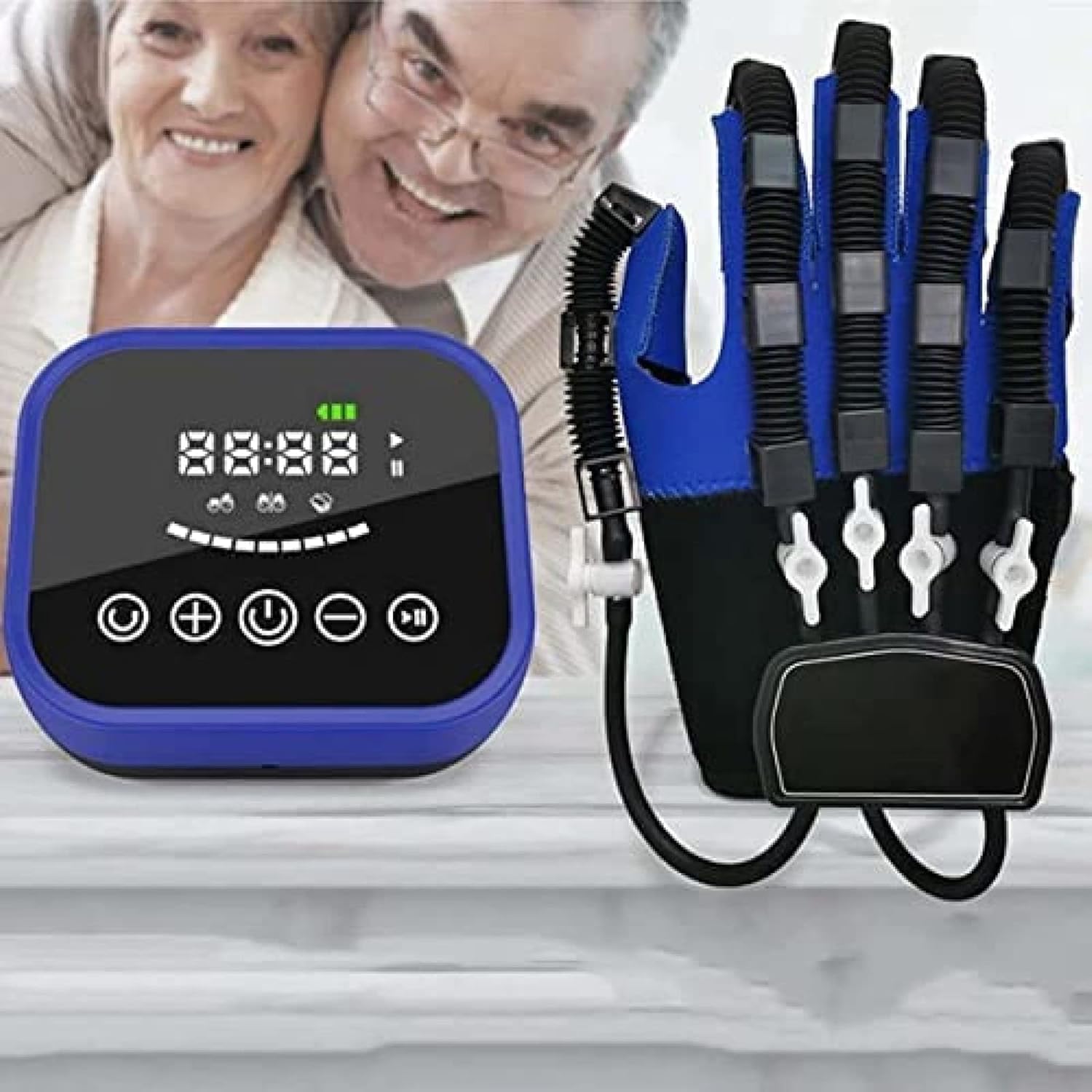 Robot Gloves For Rehabilitation, Hand Rehabilitation Device Assistance, Training Equipment For Stroke Hemiplegia, Finger Stretching Brace Guard Protector,Right Hand,M,Collector88