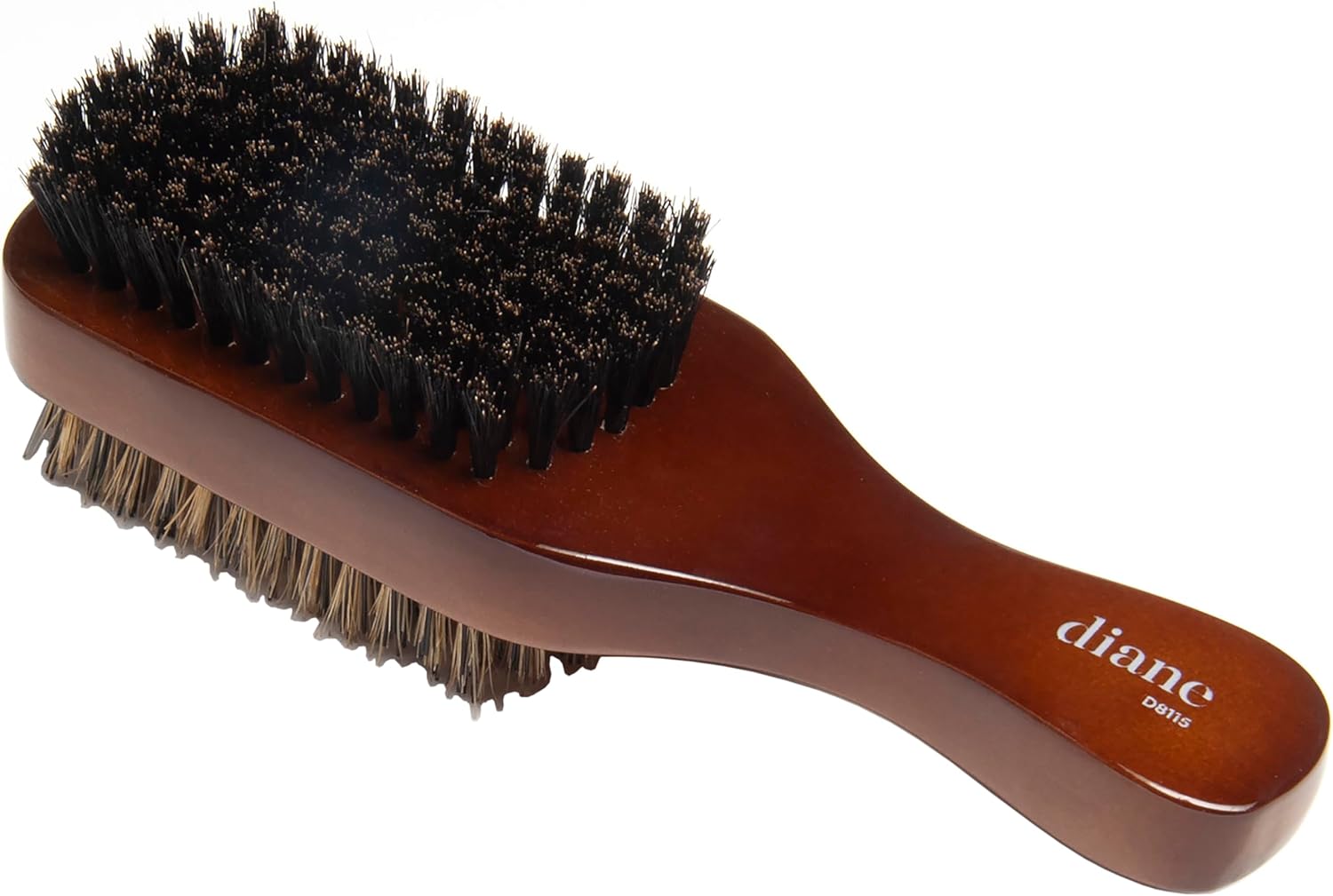 Diane Premium 100% Boar Bristle 2-Sided Club Brush for Men, Medium Firm Bristles for Thick, Curly or Coarse Hair, Mens Brush for Detangling, Smoothing, Wave Styles, Soft on Scalp, Restores Shine