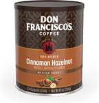 Don Francisco's Cinnamon Hazelnut Ground Flavored Coffee: Rich, Aromatic 100% Arabica Blend - Medium Roast for a Delightful Morning Brew (10 oz Can)