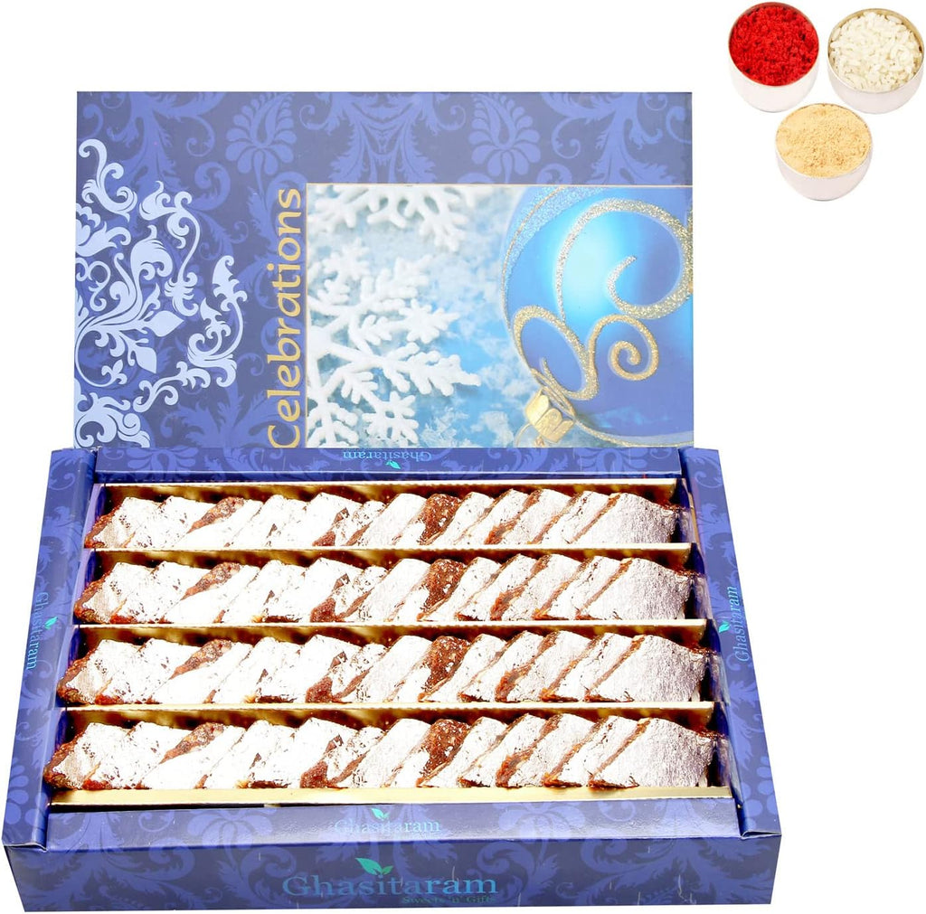 Ghasitaram Gifts Bhaidooj Gifts for Brothers - ANJIR KATLI (800gms)
