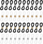 40Pcs Eyeglass Chain Connector, Glass Holders for Women Eyeglasses Sunglasses Stylish Accessories Around Neck Chain Anti Slip Straps(Rubber Zinc Alloy)