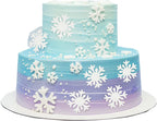 50pcs snowflake cake decorations edible cake toppers snowflake Cupcake Toppers edible frozen cake topper for the winter cake decoration