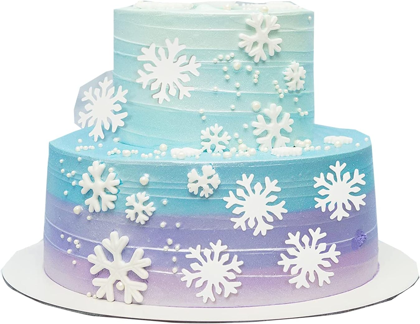 50pcs snowflake cake decorations edible cake toppers snowflake Cupcake Toppers edible frozen cake topper for the winter cake decoration