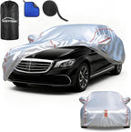 Car Cover Waterproof All Weather for Mercedes-Benz S-Class 2006-2025,All-Around Fastening and 4 Upgrades, 30s Quick-Install for Car Cover
