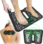 EMS Foot Massager Mat Acupressure for Neuropathy with Remote Control Legs Foot Stimulator Massager Machine Electric Pulse Pad for Muscle Relaxation Pain Relief 8 Modes 19 Levels Intensity